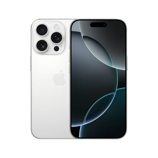 iPhone 16 Pro na cor Titânio branco